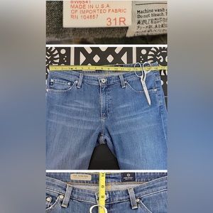 AG Adriano Goldschmied The Premiere Skinny Straight Denim Blue Jeans 31R